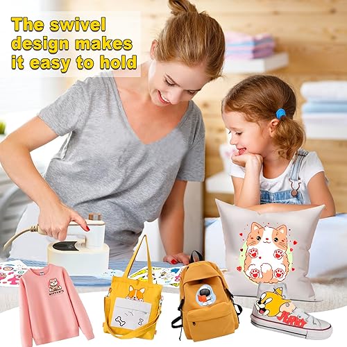 Miniatura 3 de Mini máquina portátil de prensa de calor, mini plancha para manualidades, fácil de usar, impresora de camisetas para camisetas, zapatos, sombreros,