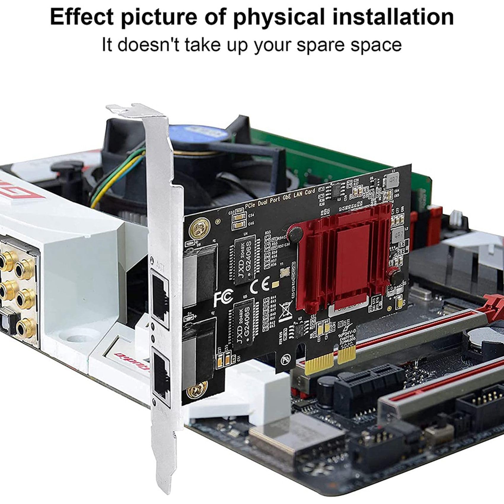 3X Scheda di Rete Gigabit PCIe Un Doppia Porta Adattatore Ethernet PCI Express da 1000 M con Scheda NIC LAN Un Due Porte 82576