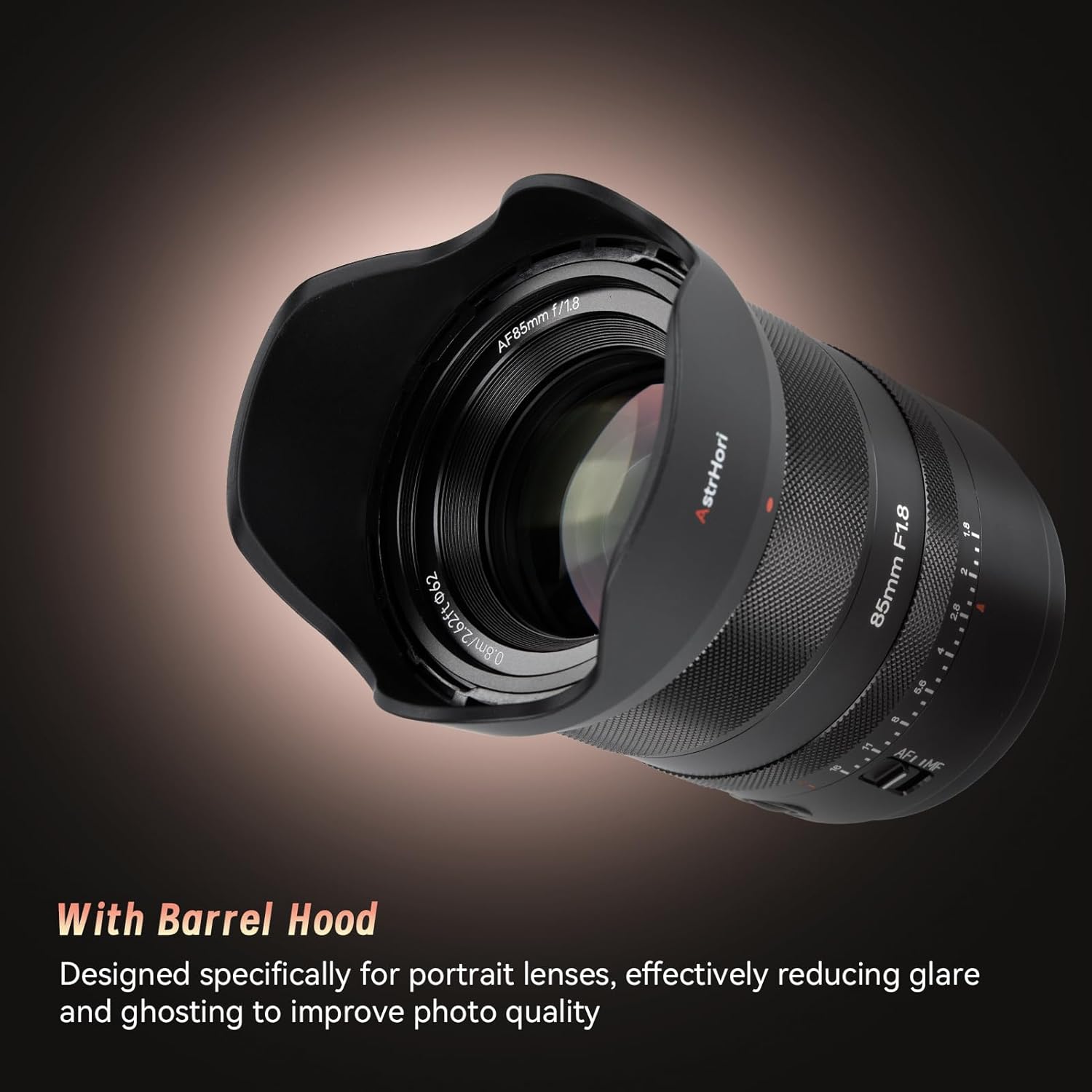 AstrHori AF 85mm F1.8 II Full Frame Lens Upgrade Autofocus Prime Portrait Lens for Panasonic LUMIX S Series & Sigma L Mount Mirrorless Cameras (Black)