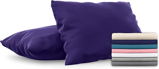Dreamzie Poszewka na poduszkę 40 x 80 cm, ciemnoniebieska, zestaw 2 sztuk, z mikrofibry, certyfikat Öko-Tex, poszewki na poduszki, 40 x 80 cm, miękka
