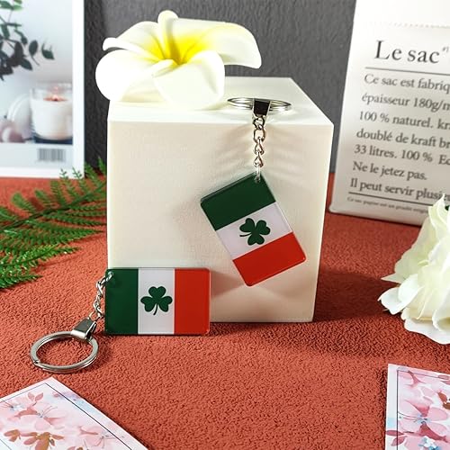 Miniatura 5 de Llavero con bandera de trébol irlandés de Irlanda (paquete de 2), Irlanda Shamrock