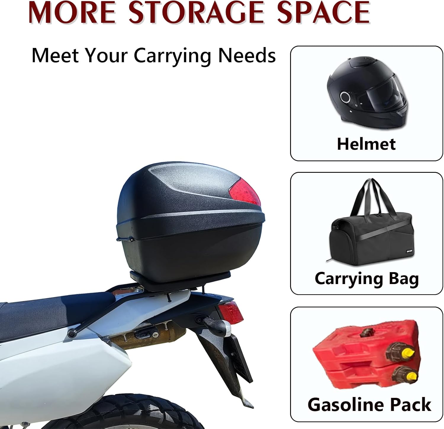 Rear Luggage Rack for 2009-2025 KLX300 KLX300SM KLX250 KLX250S KLX250SF, Motorcycle Luggage Pannier Rack (Black)