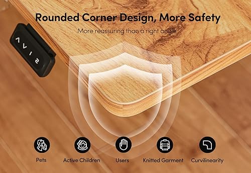 Miniatura 8 de BANTI Escritorio eléctrico de pie ajustable de 63 x 24 pulgadas de altura con bandeja para teclado, escritorio de pie con tablero de empalme, marco