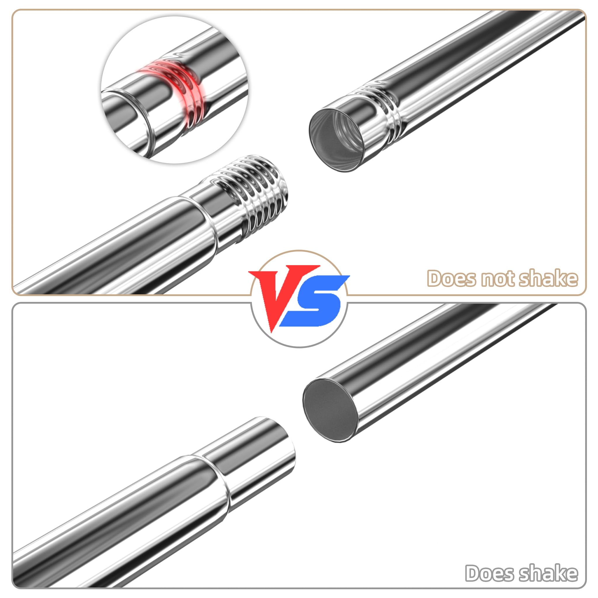 Asta per tenda da doccia a forma di L, senza foratura, staffa angolare 85 x 175 cm, asta doccia per tenda da doccia, guida per vasca da bagno, 304 in acciaio inox, con 12 anelli