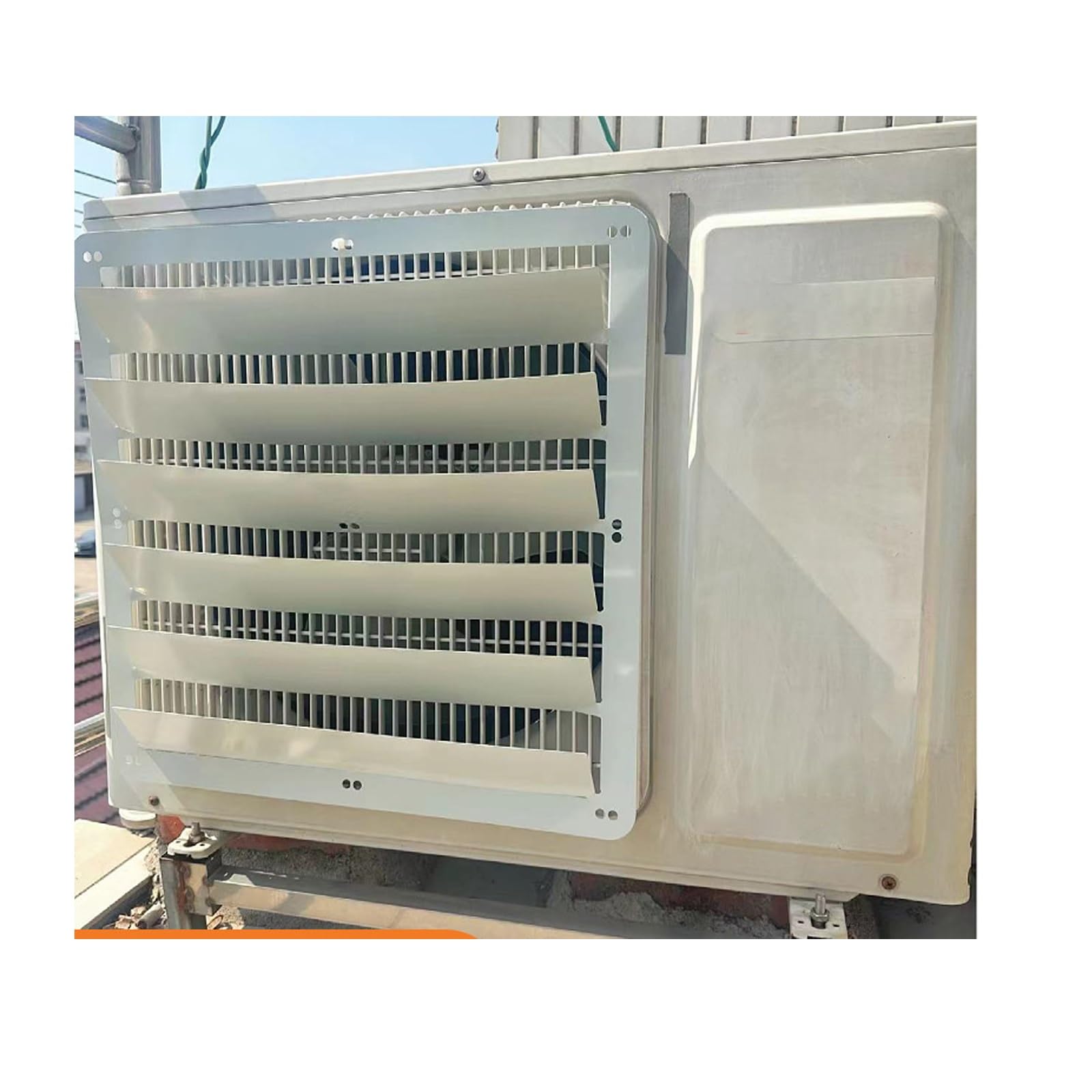 ITOSUI Universal Air Conditioner Outdoor Unit Cover Bracket,Condenser Outlet Wind Guide Protection Grid,Air Conditioner Compressor Cover,Anti-Direct Blowing Wind Guide Cover(53cm/20.9in)