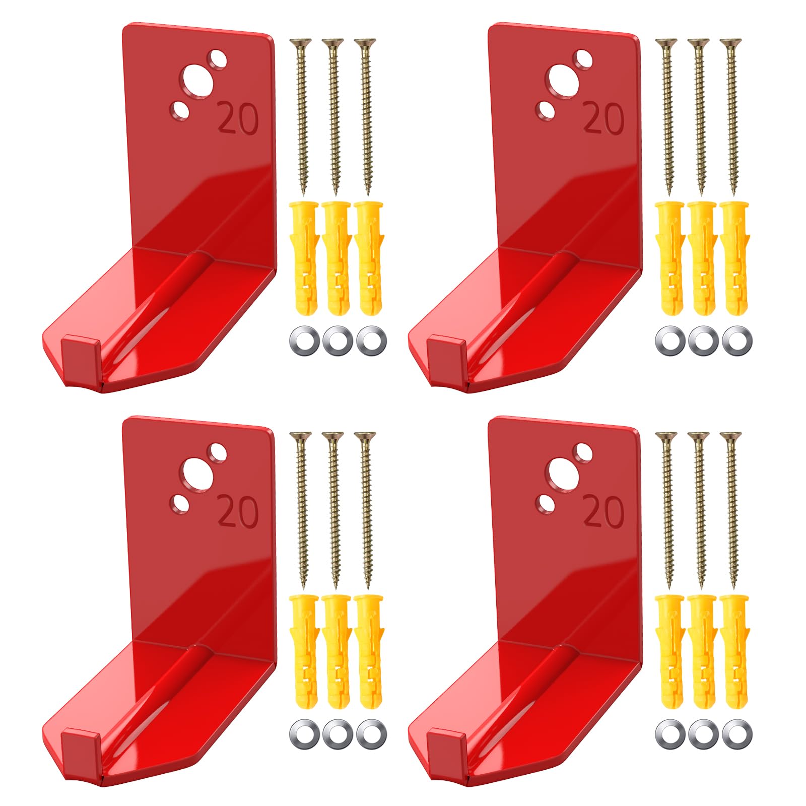 4 Pack Fire Extinguisher Mounts & Brackets, Fire Extinguisher Wall Hook Holder Hanger for 20 lb fire Extinguisher Mount-image-1