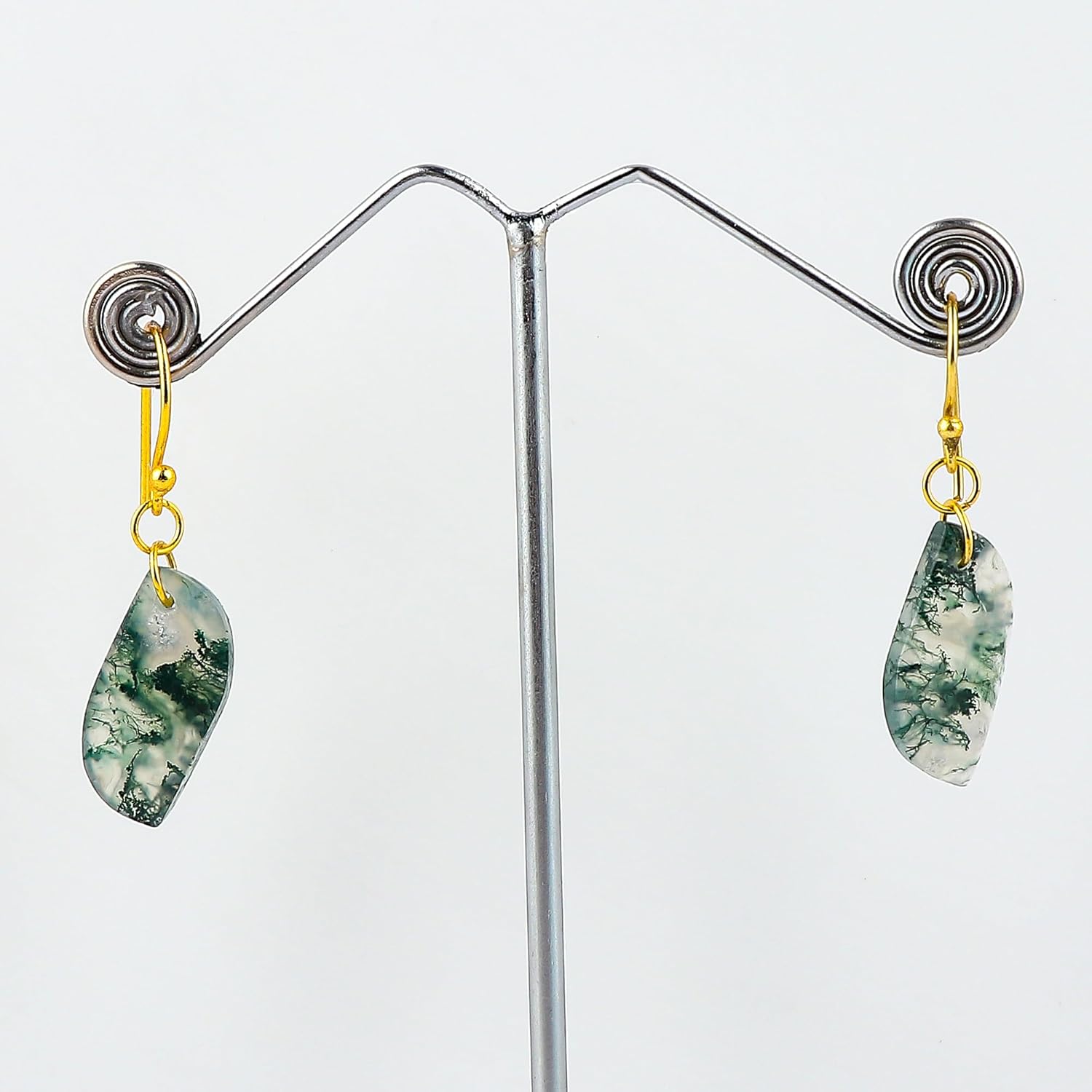 Natural Dangle Earrings, Gemstone Jewelry, Gold Hook, Handcrafted Gift for Her, 25-30 Carat - Image 4