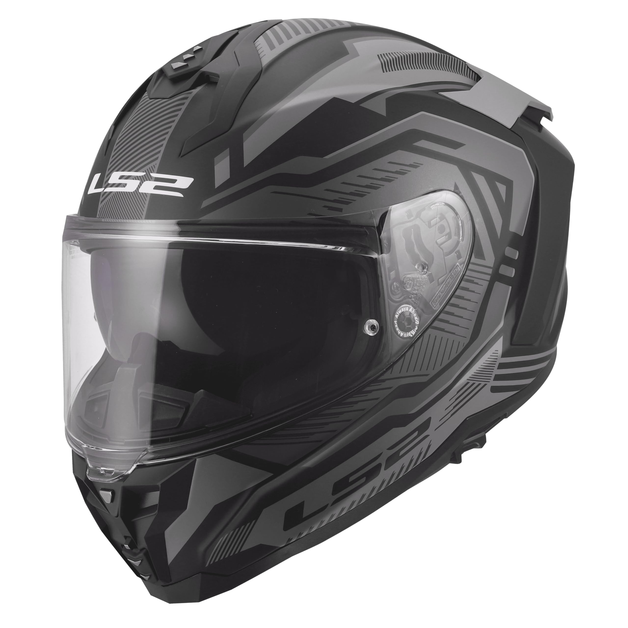 LS2, Integraler Motorradhelm CHALLENGER II DRAVIX Grey, L