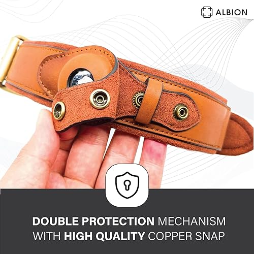 Miniatura 9 de AirTag - Collar de perro para Apple AirTag - Collar de cuero para perro con soporte para AirTag de Apple - Collares inteligentes para perro - Collar