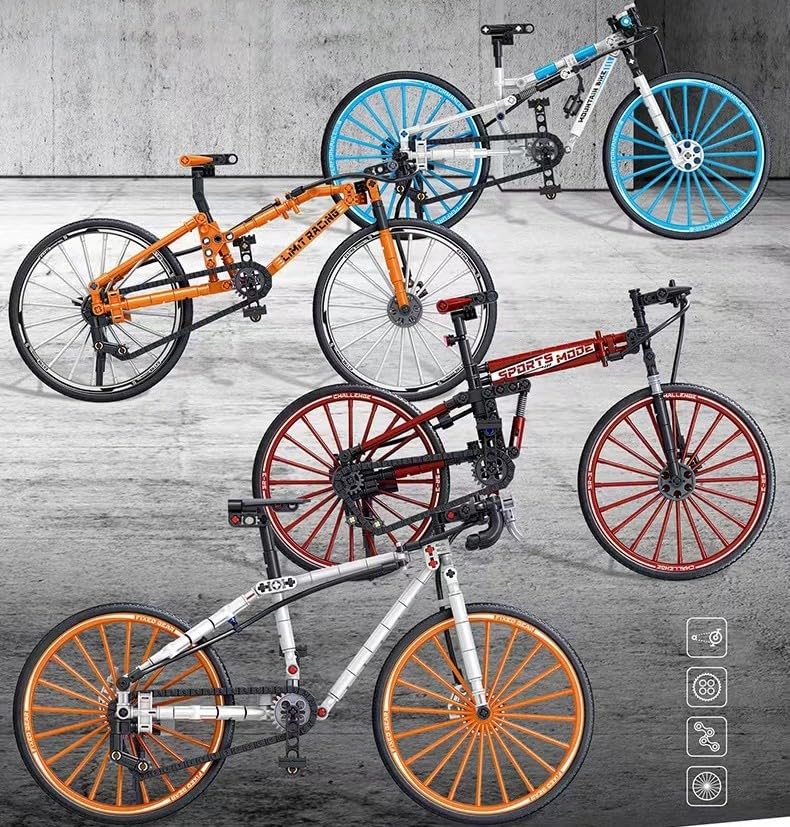 fahrrad bausatz kaufen Unativer Straßenrad Bausteine, 244 Teile Speed Bike Spielzeug Modell, Sport Mountainbike Off Road Bicycle Baukasten für Technikfans & Sportliebhaber, Geschenk für Jungen & Mädchen (941008) Spielzeug Color:Matte Olive Drab Ohne Auto mobil: Sicher Category:E Bike Trekking_Miranda Crius ISIS Crankarm 170 mm