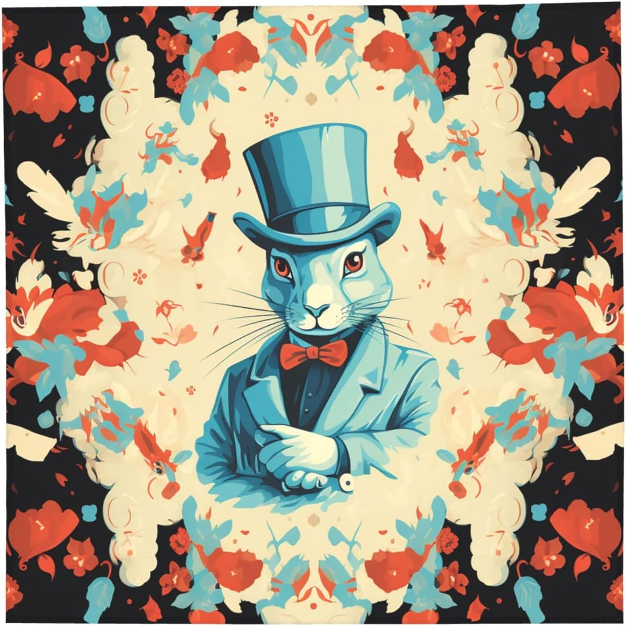 Magician rabbit Bandanas for Women Men Fashion Scarf image 2