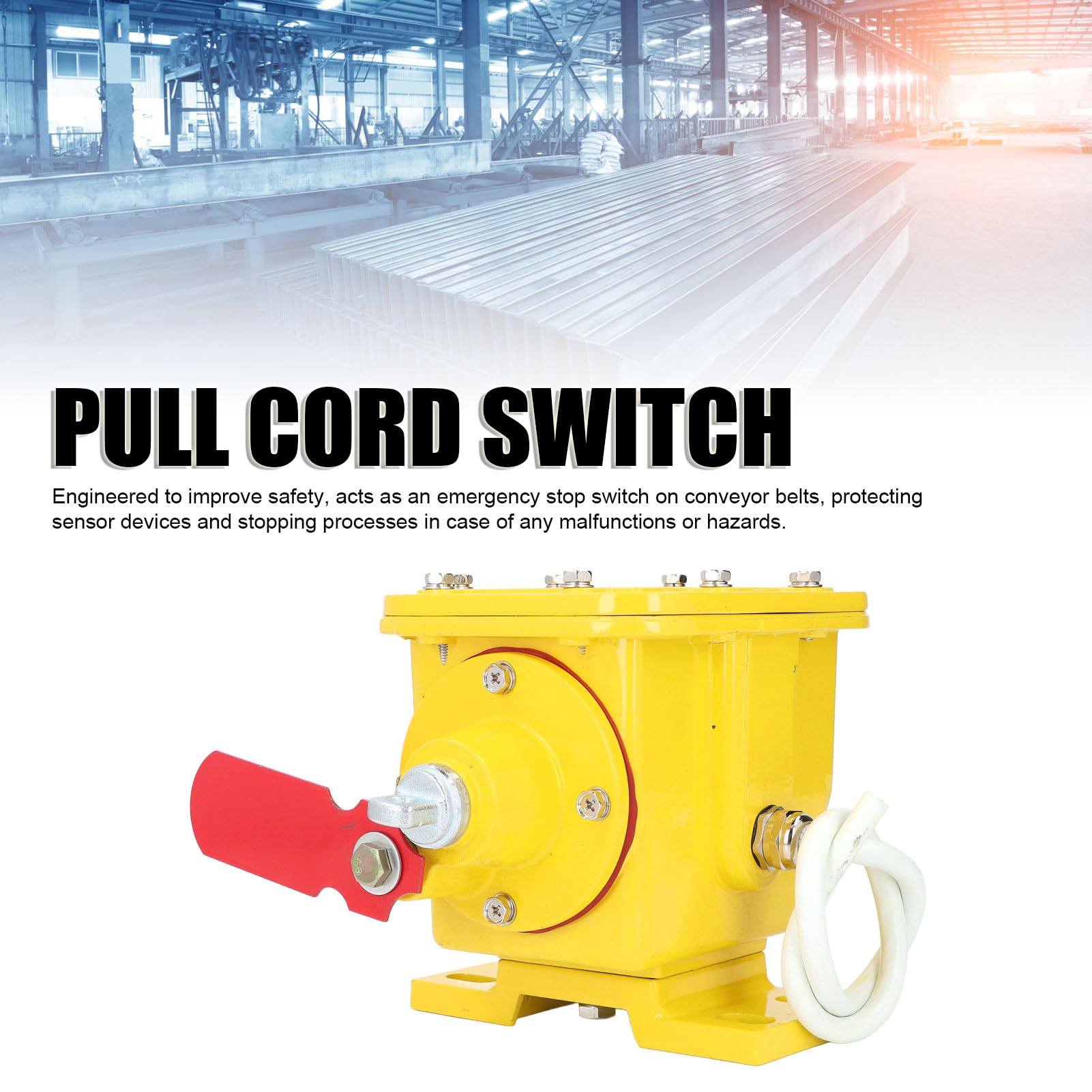 Cinta Transportadora de Aleación de Aluminio, Interruptor de Parada de Emergencia de Seguridad, Dispositivo de Sensor de Protección, Reinicio Manual para Uso Industrial