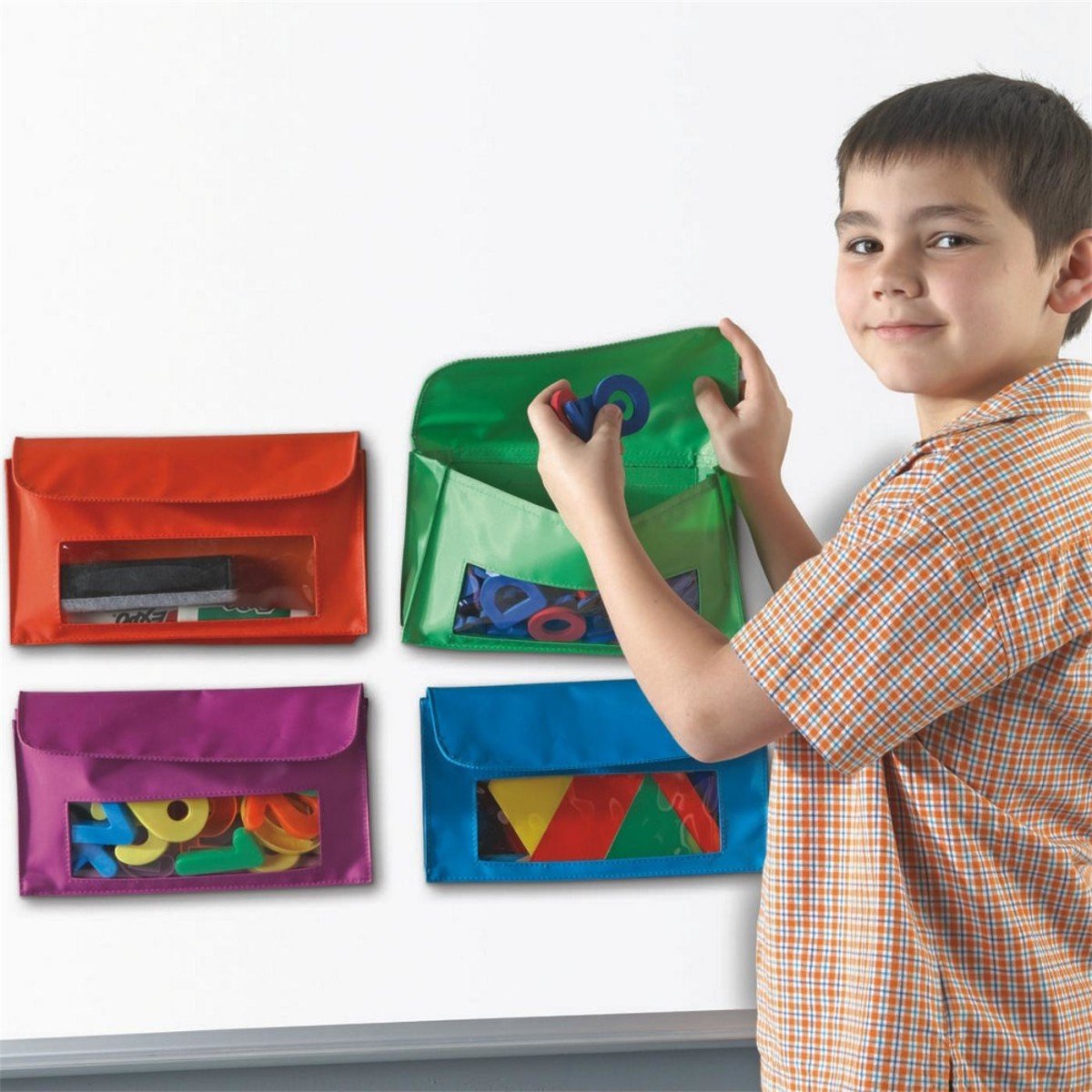 LEARNING RESOURCES MAGNETIC STORAGE POCKETS SET OF 4 (Set of 3)