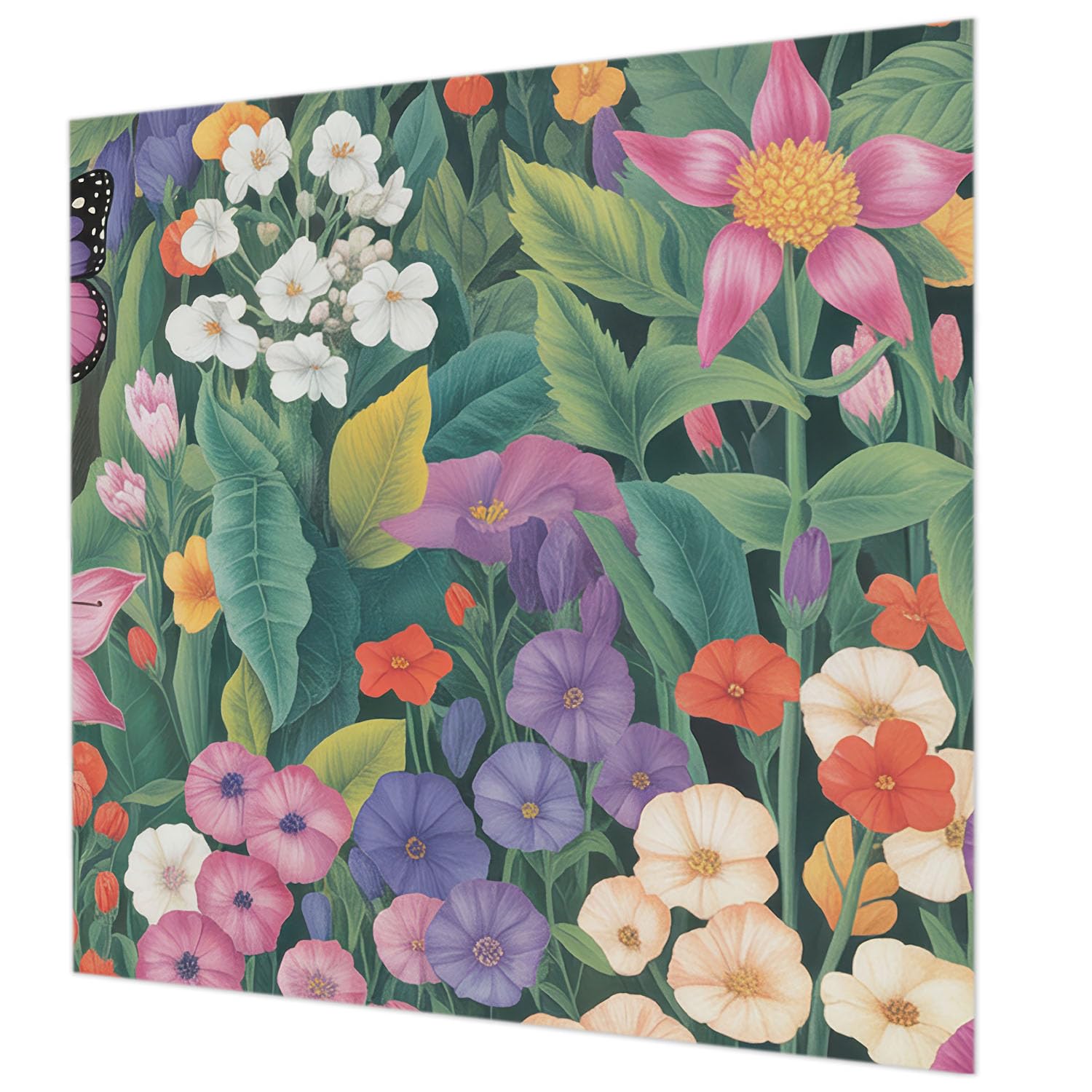 Papier peint chambre et salon Tulup motif fleurs géantes 250 cm