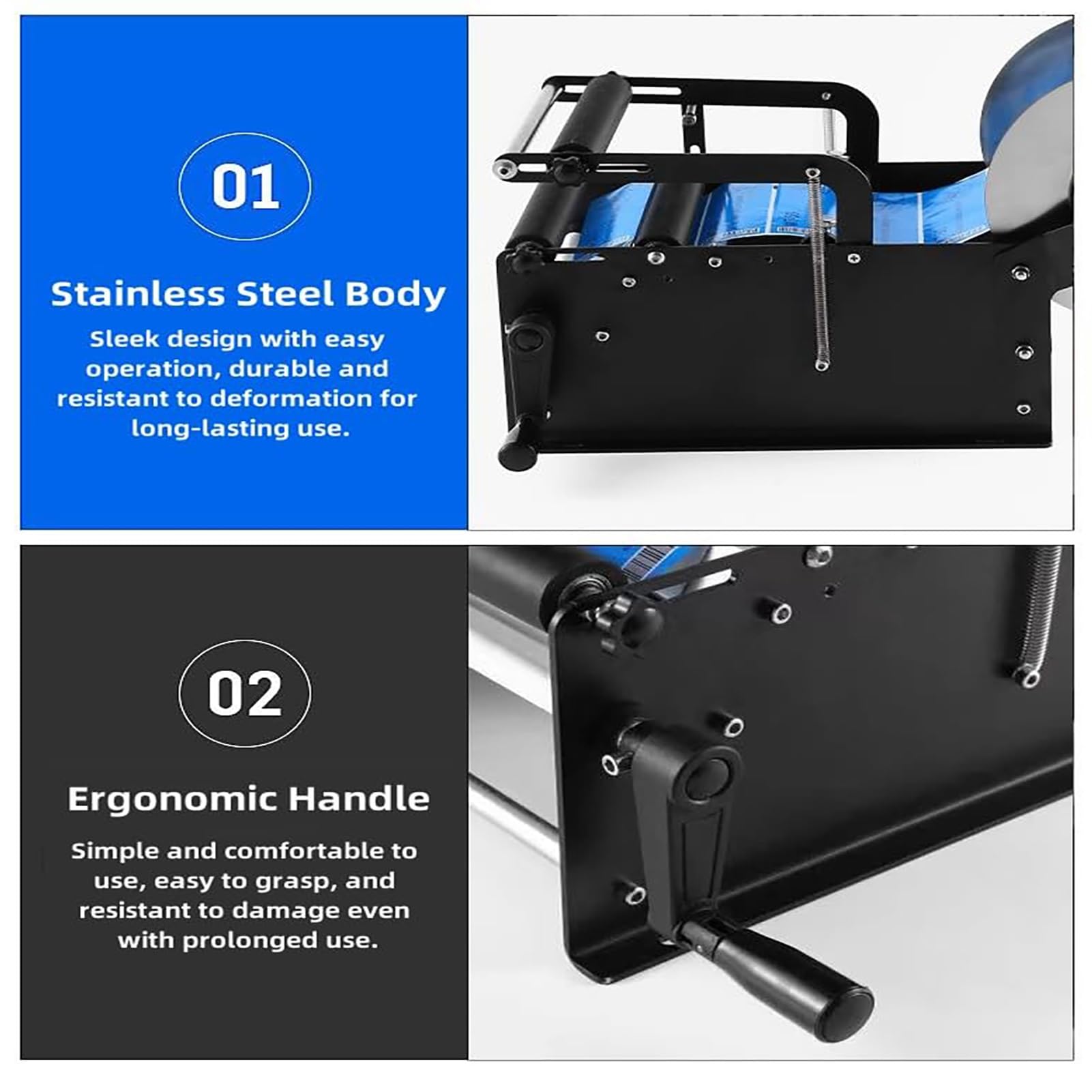 Etichettatrice manuale per bottiglie con vassoio carta regolabile, applicatore di adesivi tenuto in mano per imballaggi efficienti