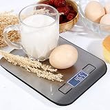 Bilancia Da Cucina Digitale, 10 kg, Bilancia Elettronica In Acciaio Inox, Elegante Bilancia Alimentare Ultra Sottile, Bilancia Elettronica Per Casa e Cucina Con Display Lcd, Funzione Tara (Argento) - 6