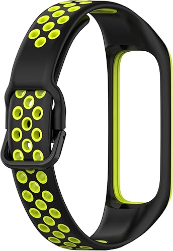 Miniatura 3 de BabyValley Correa compatible con Samsung Galaxy Fit 2, correa de silicona transpirable, correa de repuesto para Galaxy Fit 2 Fitness Tracker (negro
