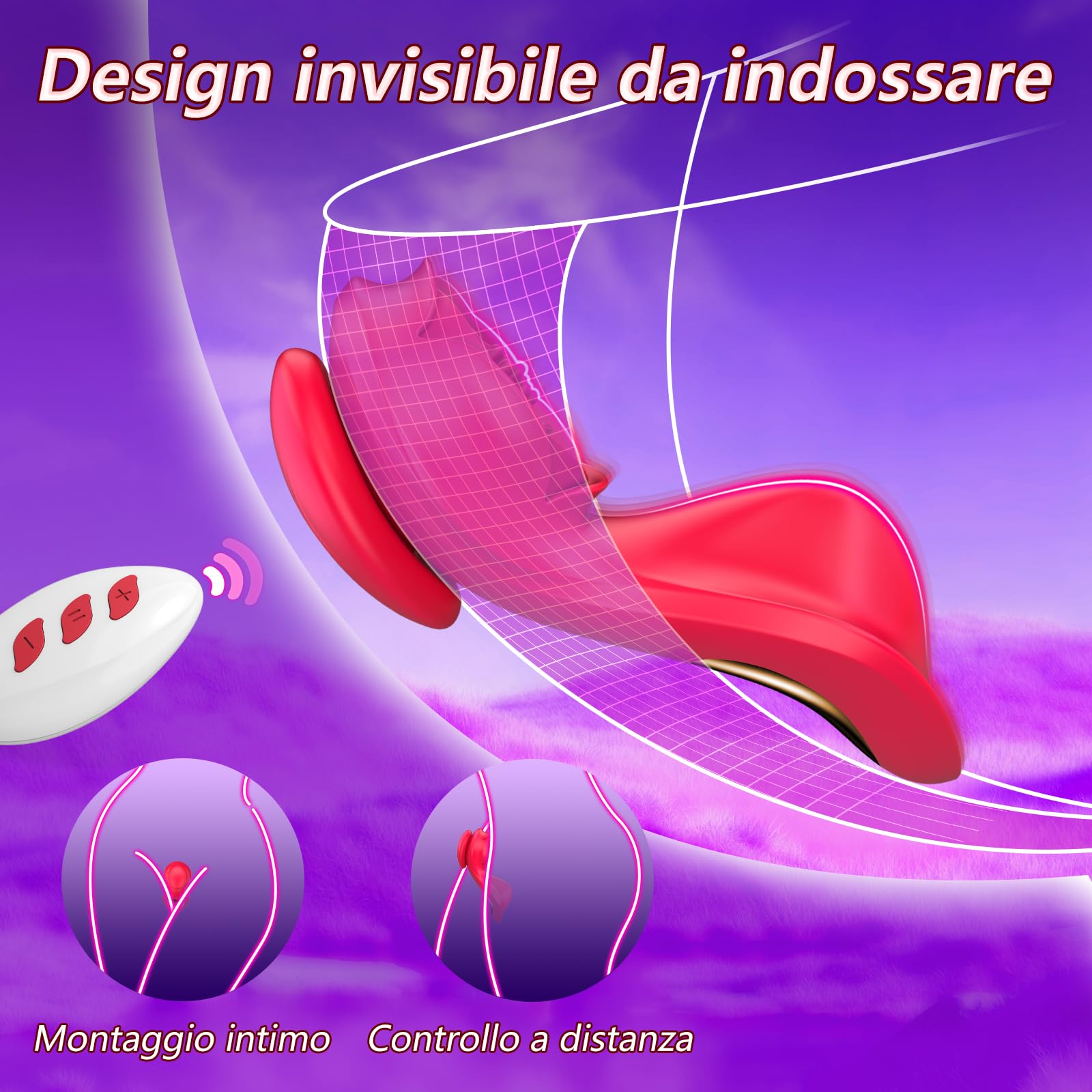 Vibratoriper Donne Sex Toy Per Coppie - Vibratoreper Donna Professionale Stimolatore Clitorideo per Lei con 7 Vibrazioni, Vibratore Indossabile a Farfalla con App e Telecomando Sexytoysys Coppia
