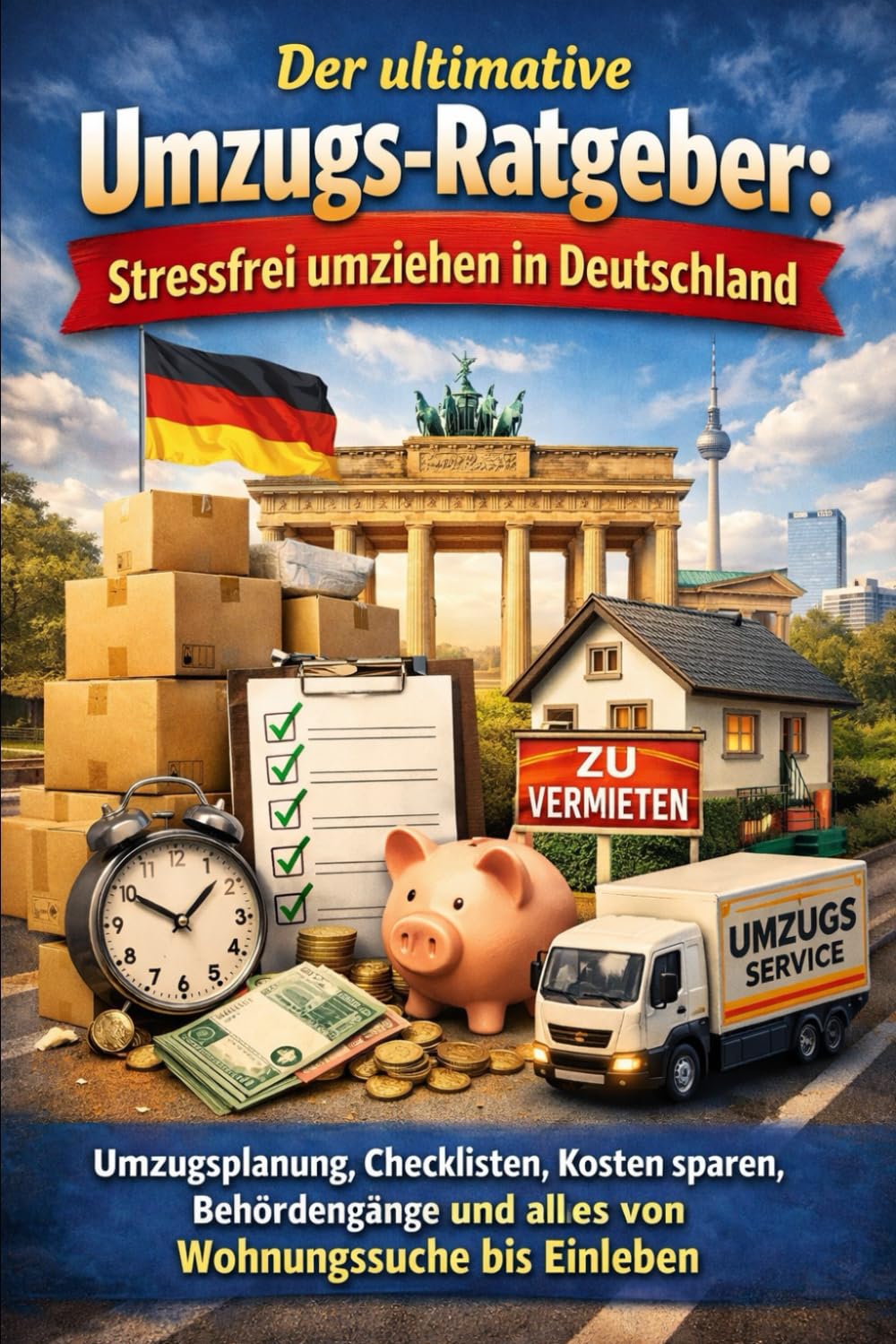 Der ultimative Umzugs-Ratgeber: Stressfrei umziehen in Deutschland – Umzugsplanung, Checklisten, Kosten sparen, Behördengänge und alles von Wohnungssuche bis Einleben