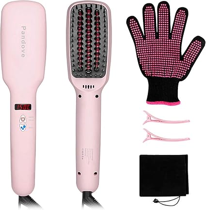 Amazon Co Jp ストレートブラシ アイロン ダブルマイナスイオンブラシ ヘアーアイロマイナスイオン 海外対応 マイナスイン ブラシ型 プロ仕様 マイナスイオンヘアアイロン ヘアブラシ ヒートブラシ 150 230 急速加熱 ヘアアイロンブラシ静電気防止 火傷防止 ピンク