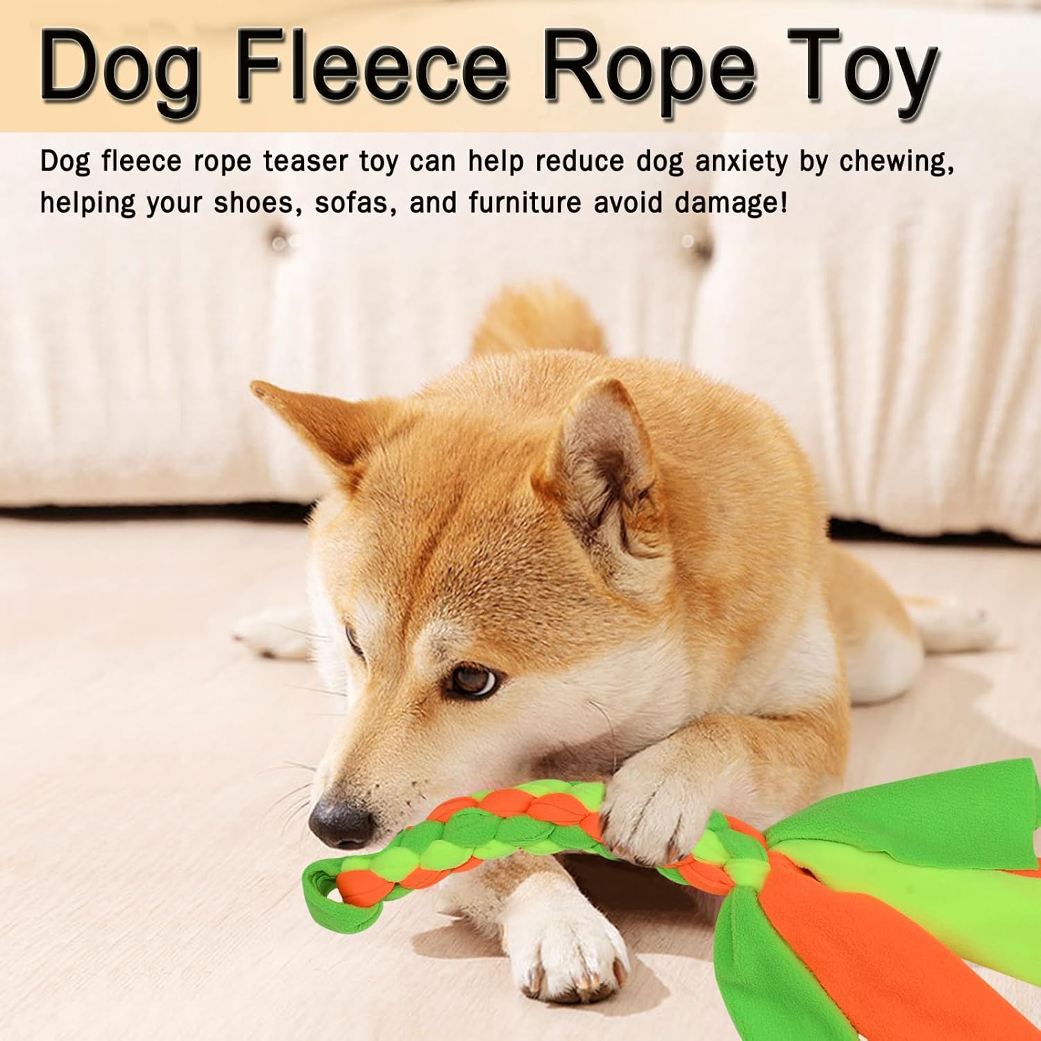 2 Pack Dog Fleece Rope Toy - Tug of War... 14 2 Pack Dog Fleece Rope Toy - Tug of War...