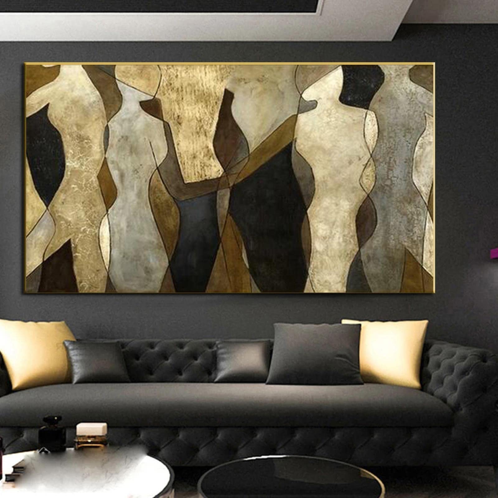 Peinture abstraite Picasso pour combler un grand mur vide et illuminer la maison - 8