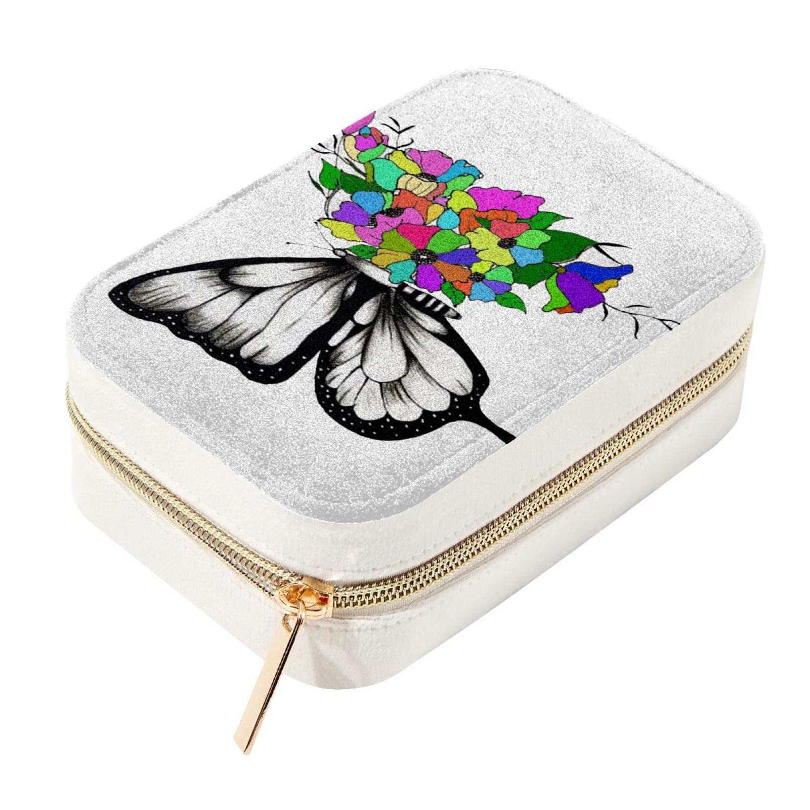 Organiseur de bijoux de voyage papillon pour emporter vos bagues et colliers partout