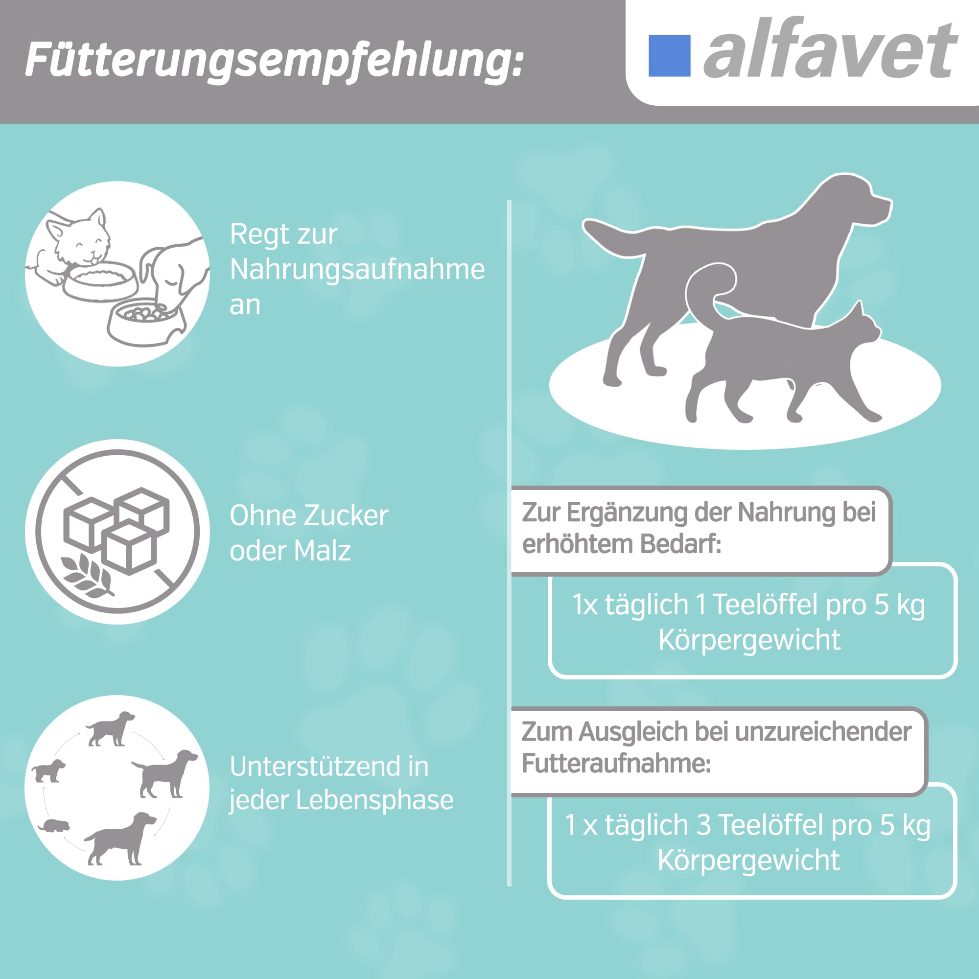 Alfavet ReConvales Power (140 g) – Mangime complementare ad alta energia per cani e gatti – pasta nutrizionale con vitamine, minerali e taurina