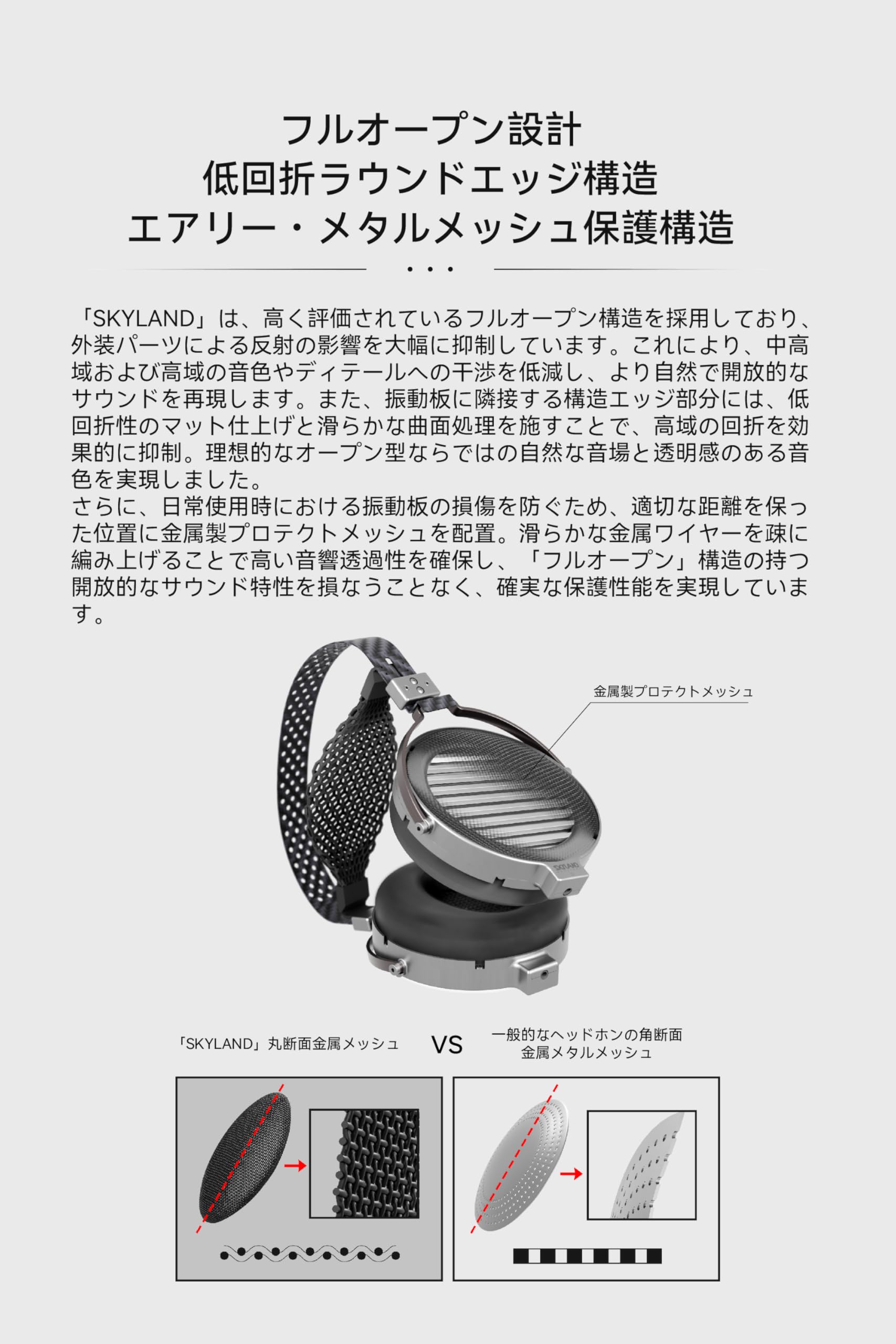 Amazon.co.jp: 水月雨 MOONDROP SKYLAND 開放型 モニターヘッドホン