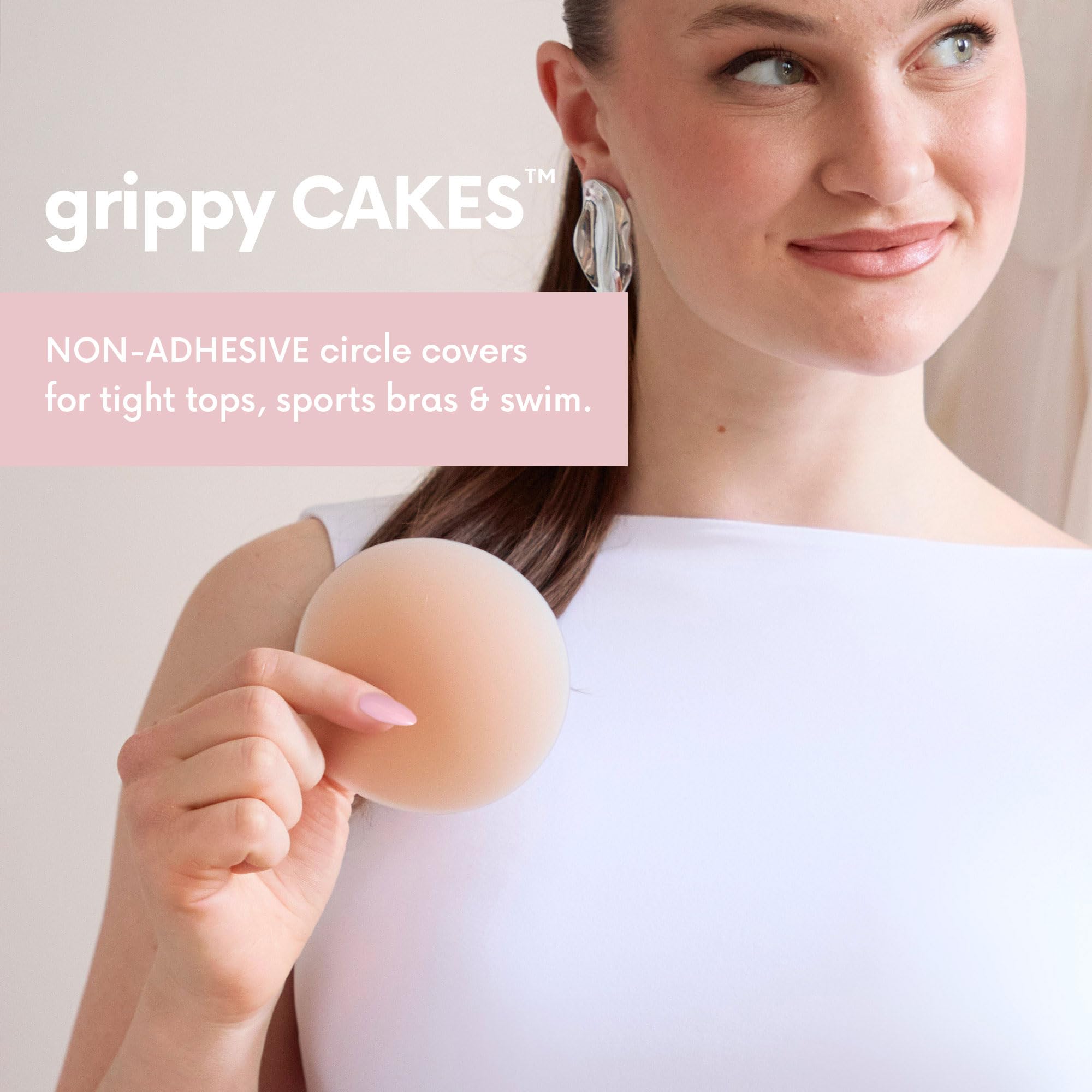 CAKES Body Grippy (no adhesivo) - Fundas triangulares para pezones para mujer
