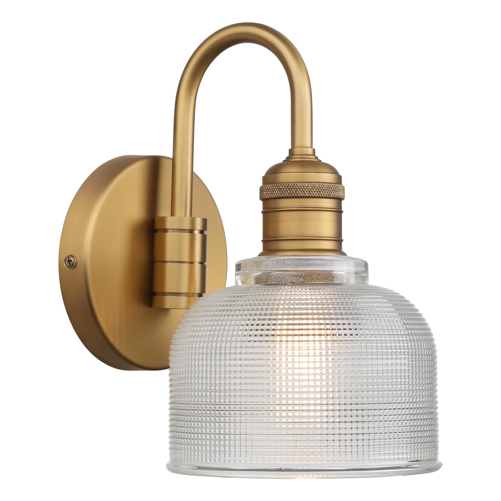 Pathson Vintage Col de Cygne Applique Murale Industriel E27 Luminaires Intérieur Abat-jour en Verre Bol Lampe Murale pour Salle à Manger Cuisine Miroir de Courtoisie