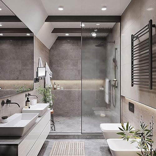 Miniatura 5 de Espejo de maquillaje recargable iluminado para montaje en pared, espejo de maquillaje con luces y aumento, 8 pulgadas, doble cara giratoria 360 de