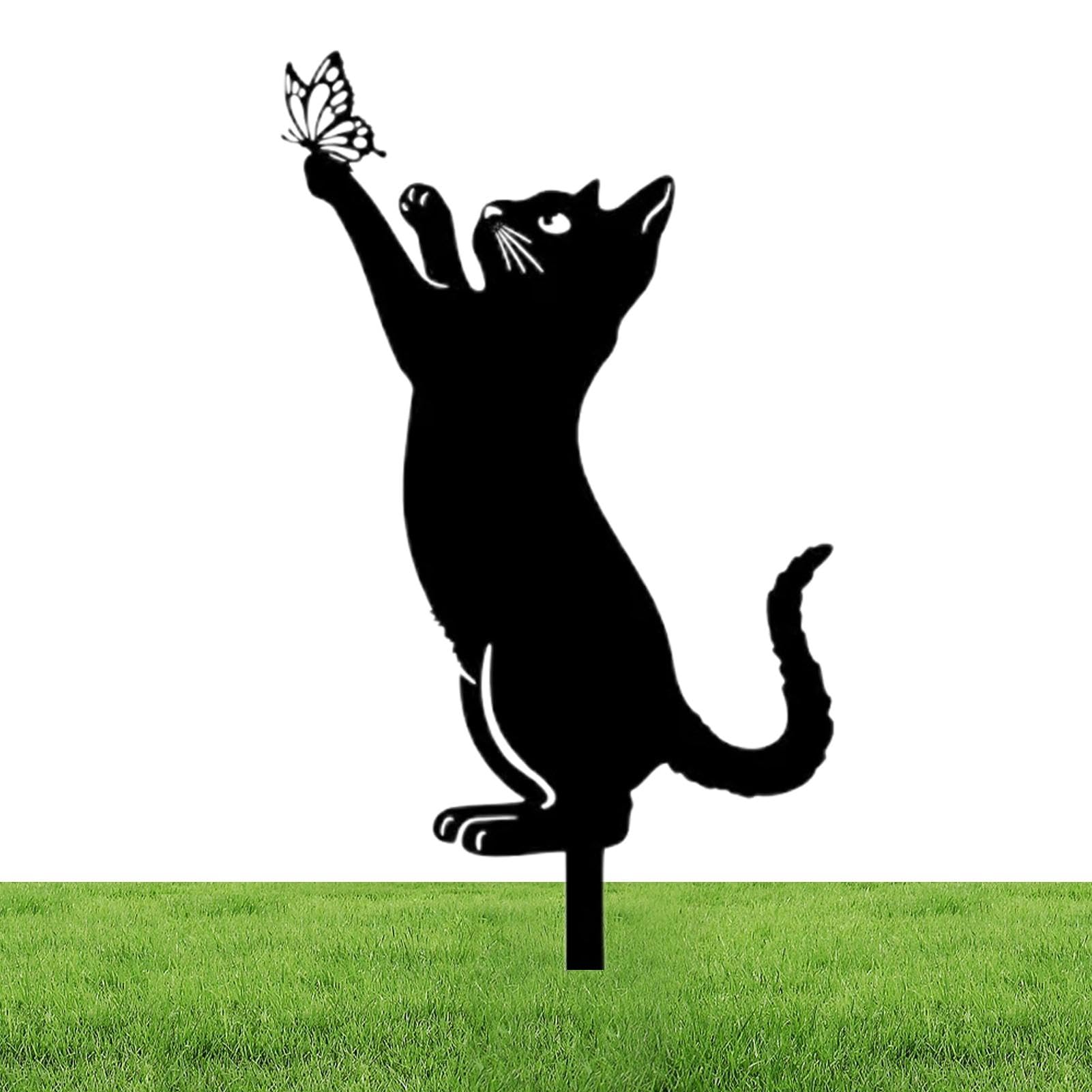 Amazon.co.jp: Gosgjmep 猫のシルエット、黒猫のシルエット | ガーデン