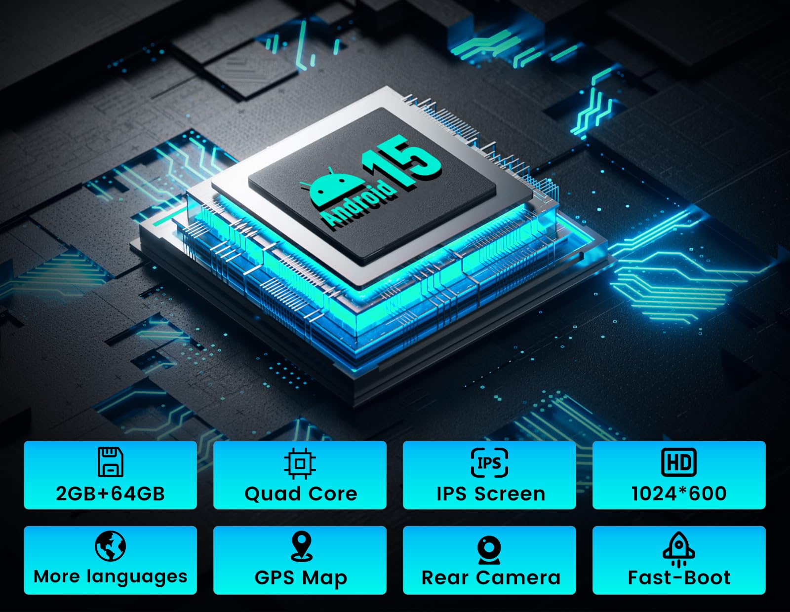 Radio samochodowe z systemem Android 15 do Dodge Ram 1500 2500 3500(2012-2018) - [2G+64G], wbudowany odtwarzacz DSP - Darmowa kamera Obsługa GPS Sterowanie kierownicą Dab 4G WiFi BT FM RDS