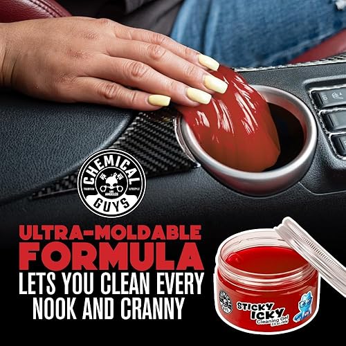 Miniatura 2 de Chemical Guys Sticky Icky - Gel de limpieza para automóvil, fresa dulce, limpiador interior de automóvil, limpiador reutilizable para grietas y