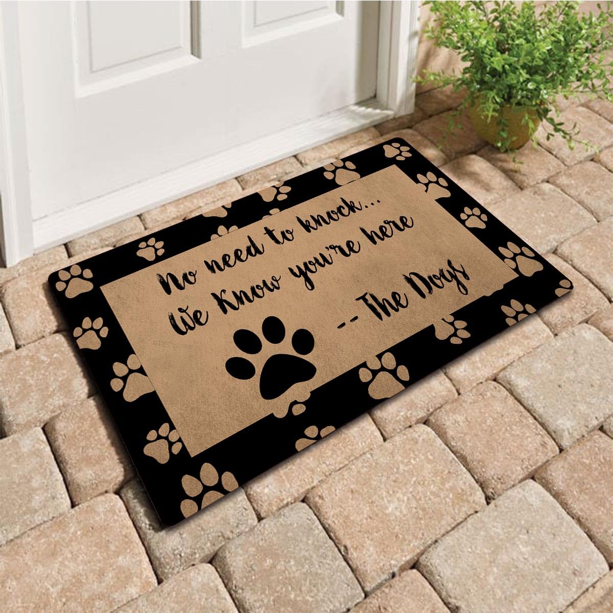 Amazon.com: GXFC Welcome Mat with Rubber Back No Need to Knock We