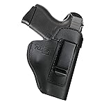 IWB Leather Holster, Inside Waistband Carry Gun Holster Compatible with Glock 19/43/43X Springfield XDS/Hellcat Taurus G2C/G3/G3C/GX4 S&W M&P Shield 9mm Ruger LC9S/MAX 9/Security 9 HK CZ SCCY CPX1