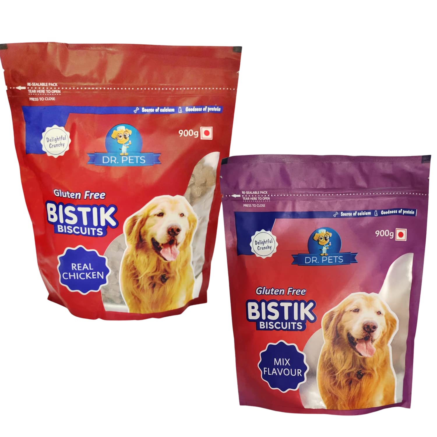 Dr.Pets Bistik Gluten Free Dog Biscuits with All Natural Ingridients (Pack of 2 - All Mix, Real Chicken) (B0BDFYNJ82) Amazon Price History, Amazon Price Tracker