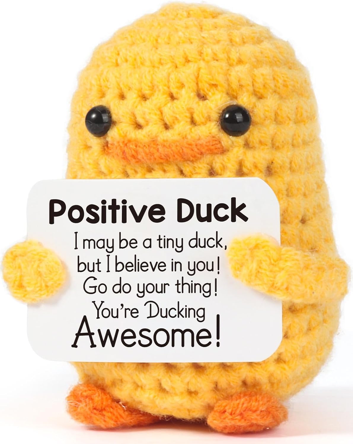 Funny Gifts for Teens Girls Boys Kids Grand kids Women,Crochet Animal Emotional Cheer Support Positive Inspirational Cute Duck Pickle Potato Gifts for