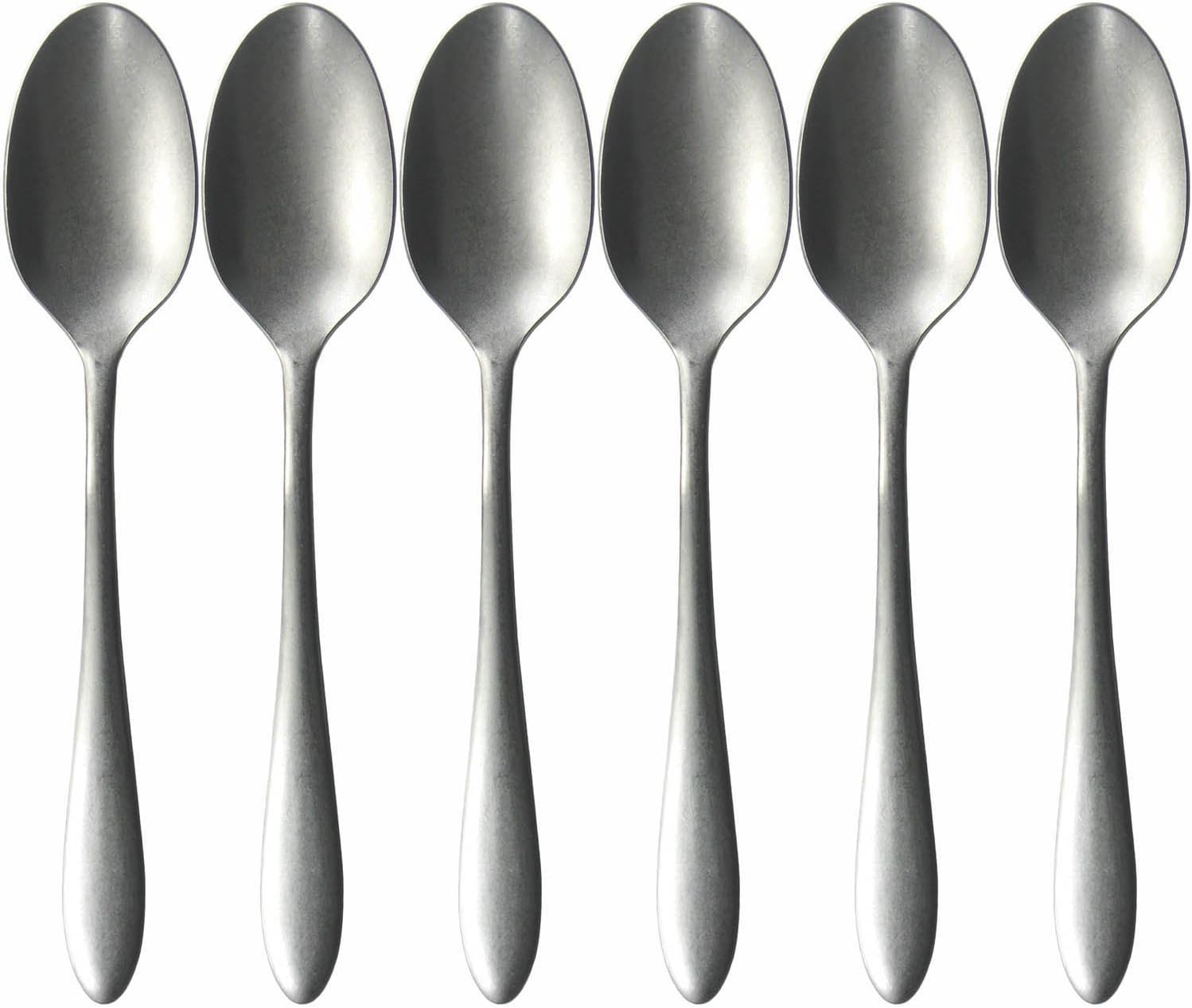 Nagao Tsubamesanjo Dinner Spoon, Aged, 5 Pieces + 1 Piece, 7.1 inches (18 cm), 18-0 Stainless Steel, Made in Japan