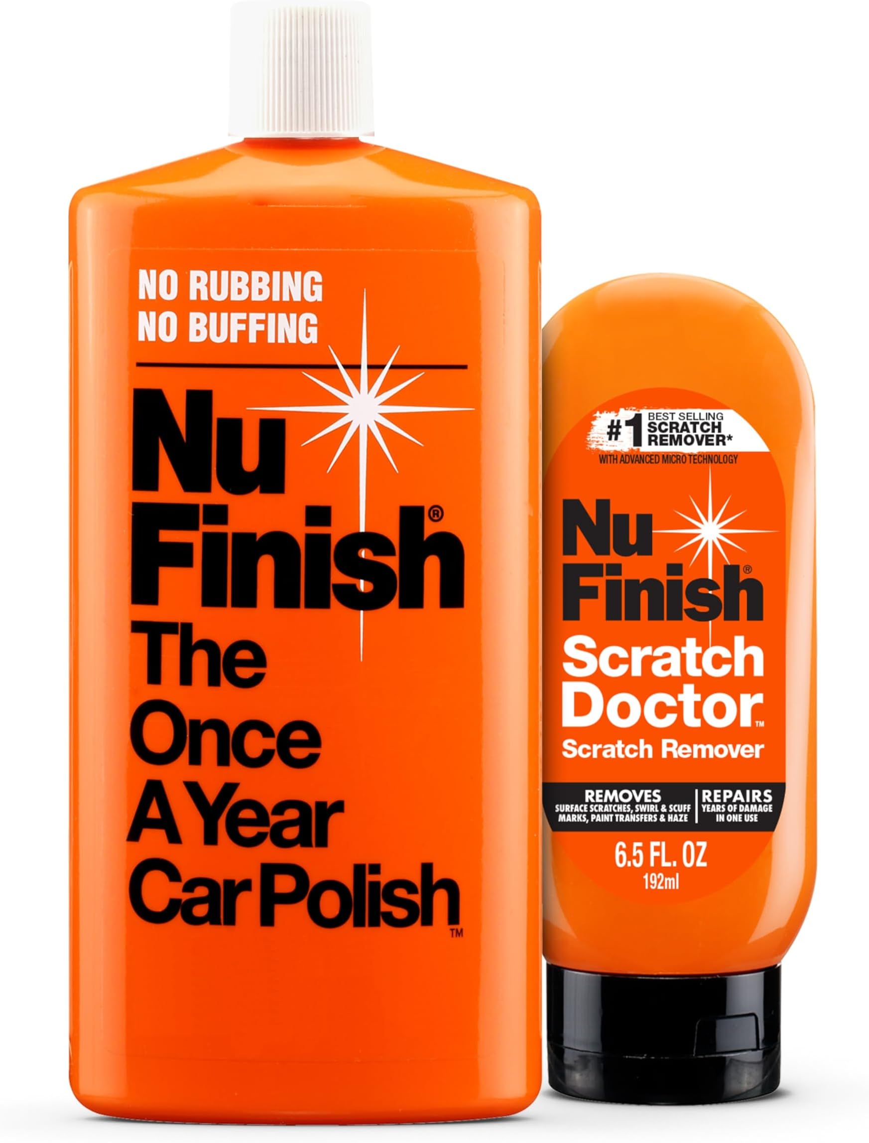 Exterior Car Care Kit with Scratch Doctor Car Scratch Remover (6.5 Fl Oz) and The Once a Year Car Polish (16 Fl Oz)