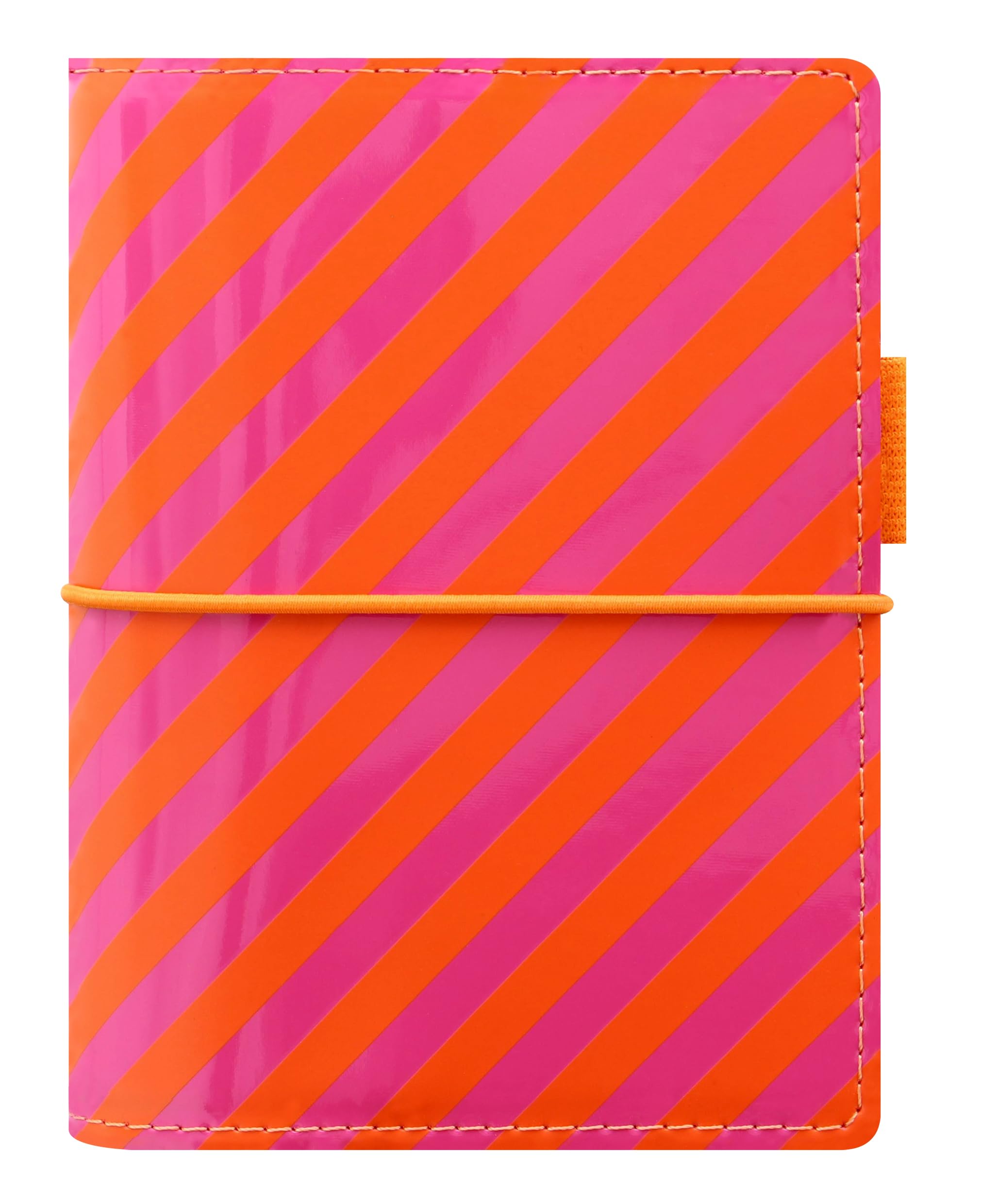 Filofax Domino Patent Pocket Organiser - Orange/pink