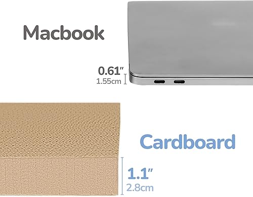 Miniatura 4 de Conlun Caja rascador para gatos con almohadilla para rascar gatos, tumbona portátil de cartón corrugado de 3 capas, rascador de cartón resistente de