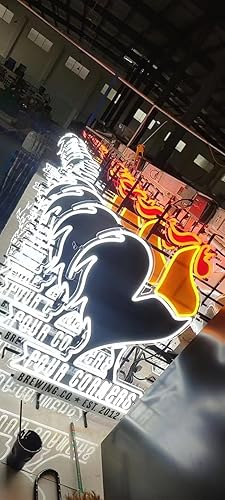 Miniatura 9 de Letreros de neón para decoración de pared Lámpara de luz de señal de caballero dorado con alta definición Vivid Printing Tech Artwork Avgklvvd Neon