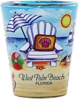 West Palm Beach Florida Beach Chair In and Out Shot Glass