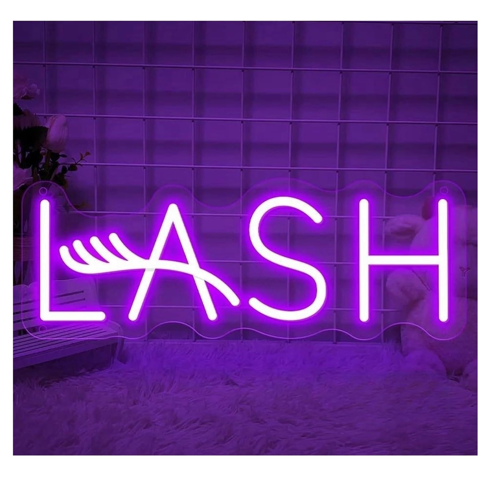 Zynther Neon lamp for neon Sign Lash Dimmable Lights for Beauty Salon Wall Hanging Business Decor Lamp(B)