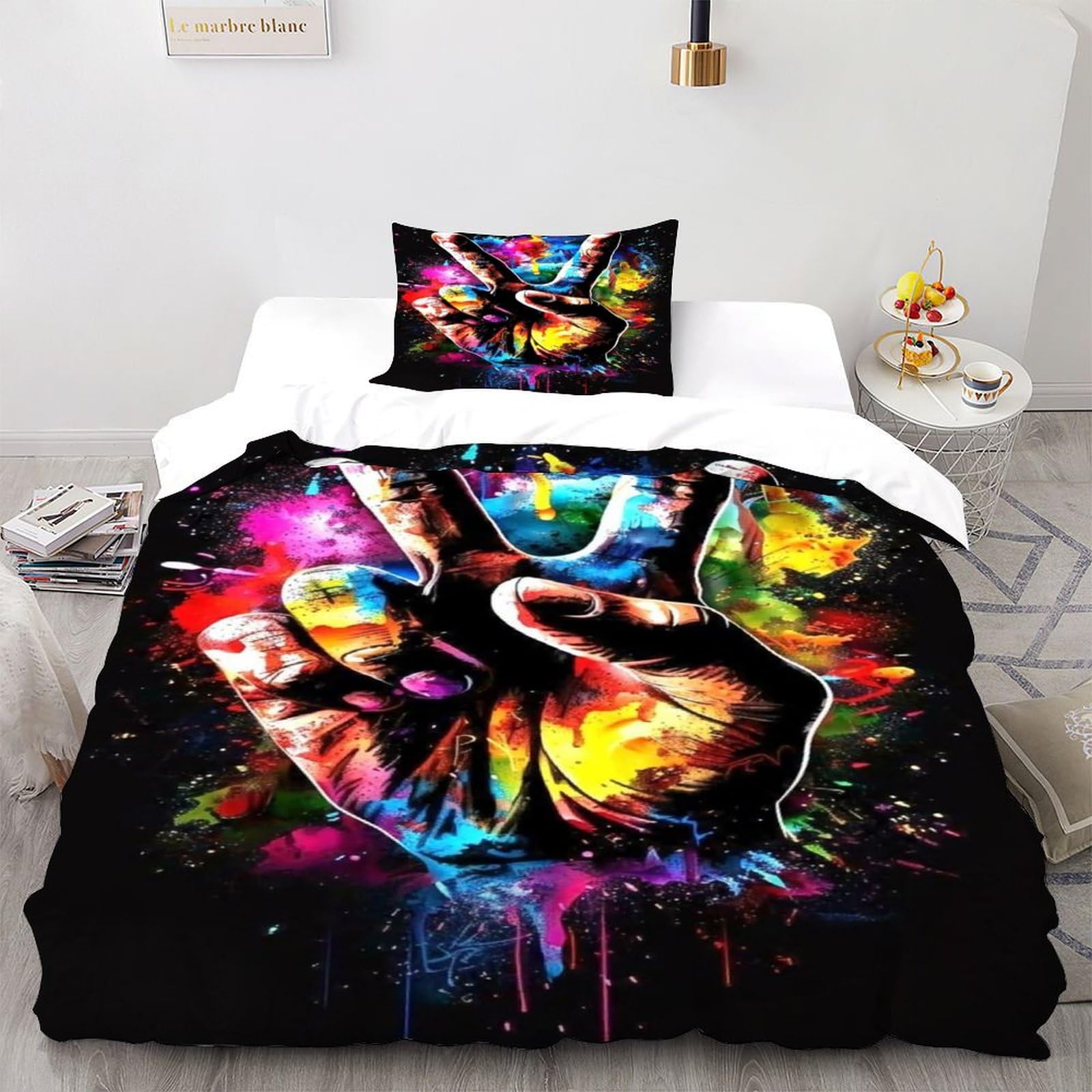 Parure de lit enfants single 135x200cm de haute qualité ensemble literie fermeture éclair