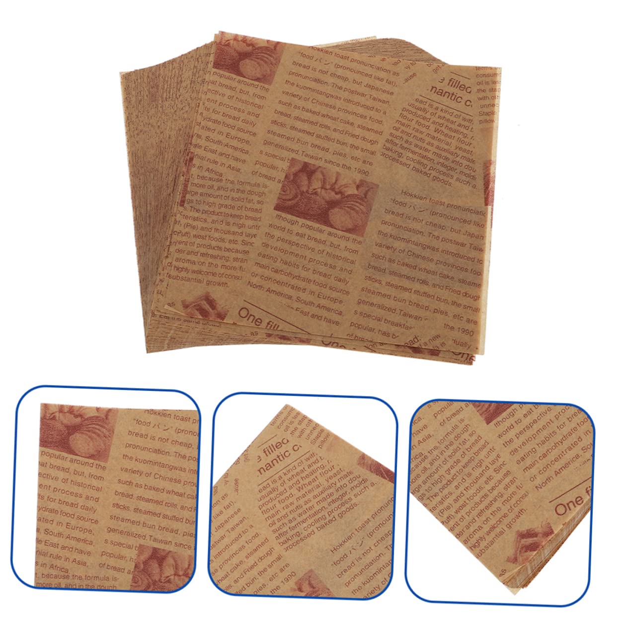 Papier Sulfurisé 25x25cm 200 Pièces, Antiadhésif pour Cuisson