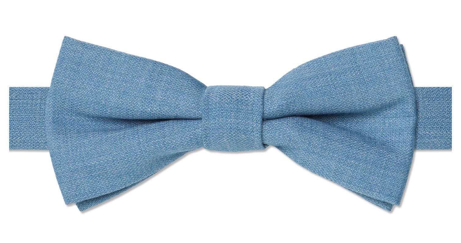 Roco boys plain banded dusky blue dickie bow tie