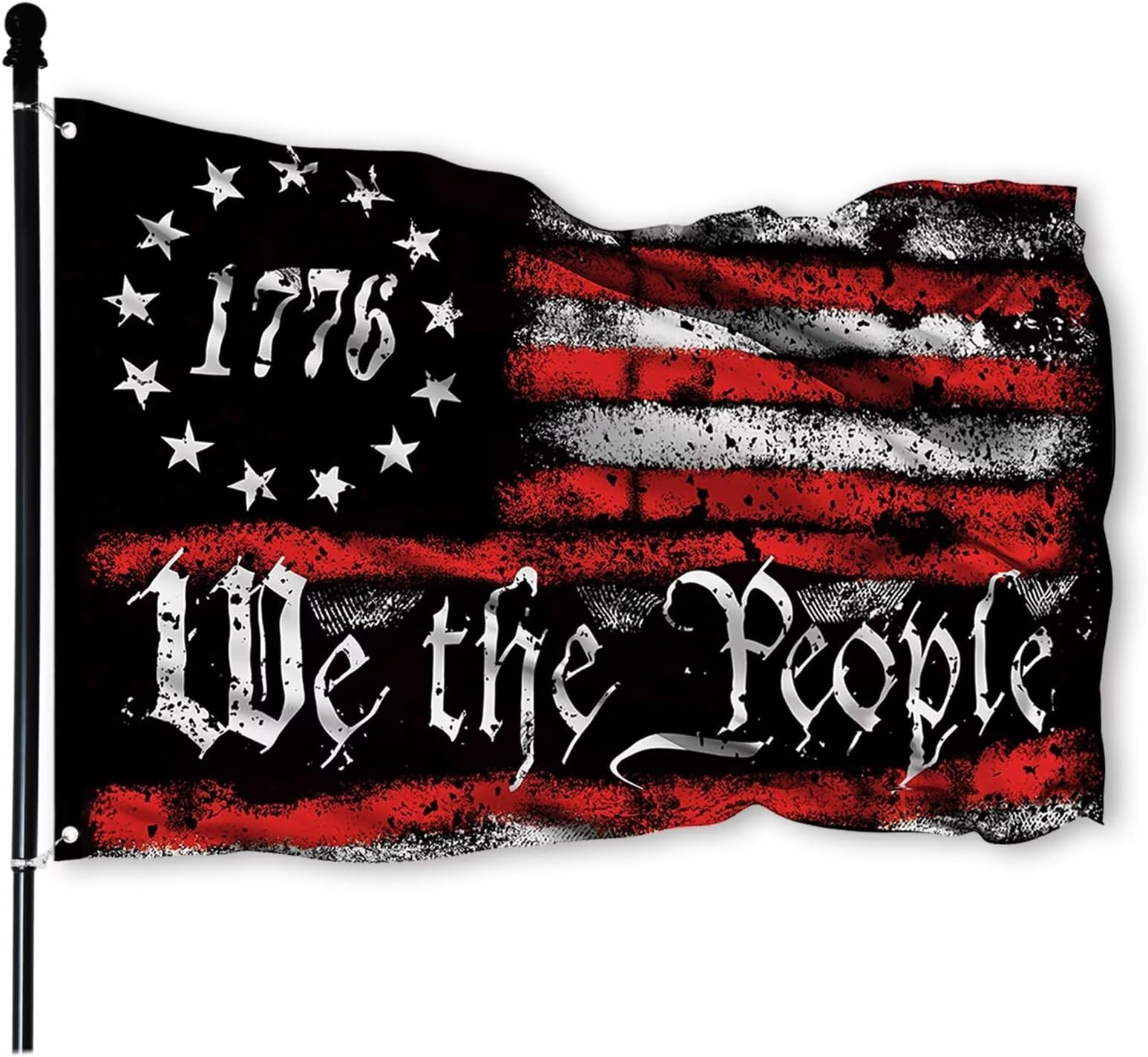 Amazon.com : We The People Flag 3x5 Outdoor Double Sided 1776 American ...